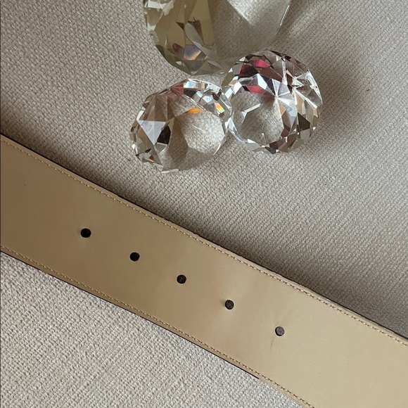 Holt Renfrew Wide Brown Metallic Leopard Print Belt - Fits 28-32” - Picture 6 of 8